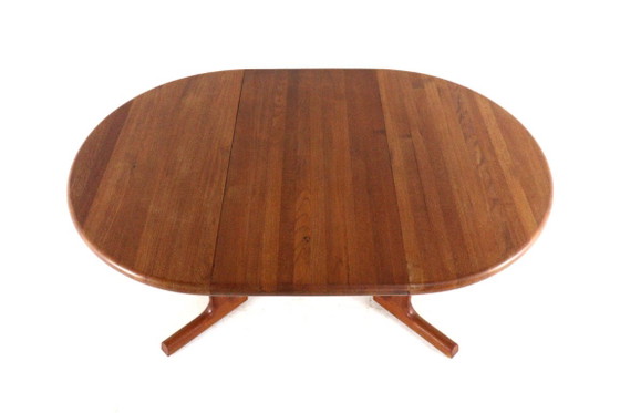 Danish Solid Teak Extendable Round Dining Table Vintage – Wood (photo 9 of 15)