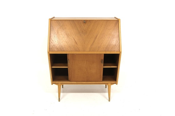 Scandinavisch Teakhouten Secretaire Bureau, Zweden, 1950, Scandinavian (foto 4 van 6)