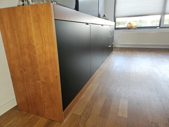 Original Pastoe L-series Sideboard, Cherry & Black (261 cm), Wood, Multi Color (photo 4 of 5)