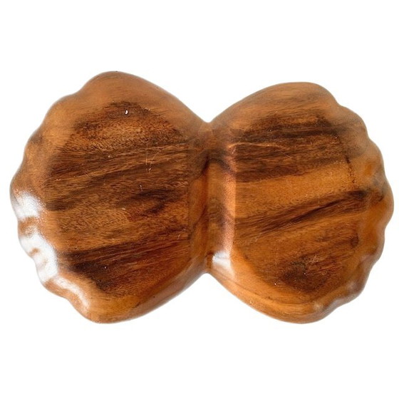 Image 1 of Ciotola vintage in legno di conchiglia di metà secolo, in legno di scimmia, anni '70