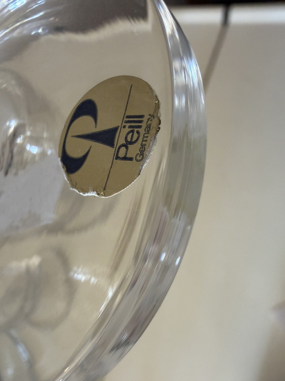 Image 1 of Set van 6 voetglazen Peill kristal