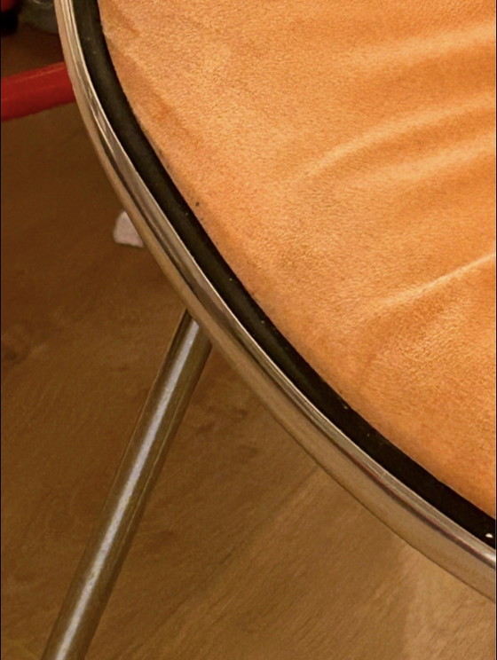 Chaise design italienne vintage en velours et chrome – Fauteuils, Velvet (photo 5 of 10)