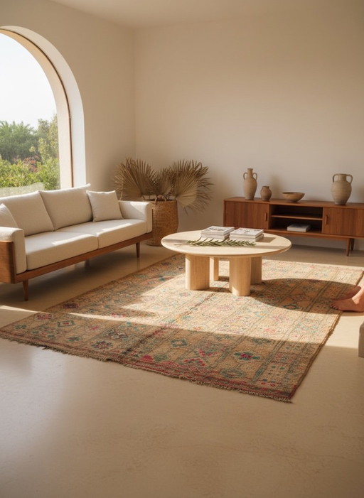 Seltener marokkanischer Vintage-Zamour-Teppich 'Ximena' | Handgewebter Berberteppich | 300 × 180 cm