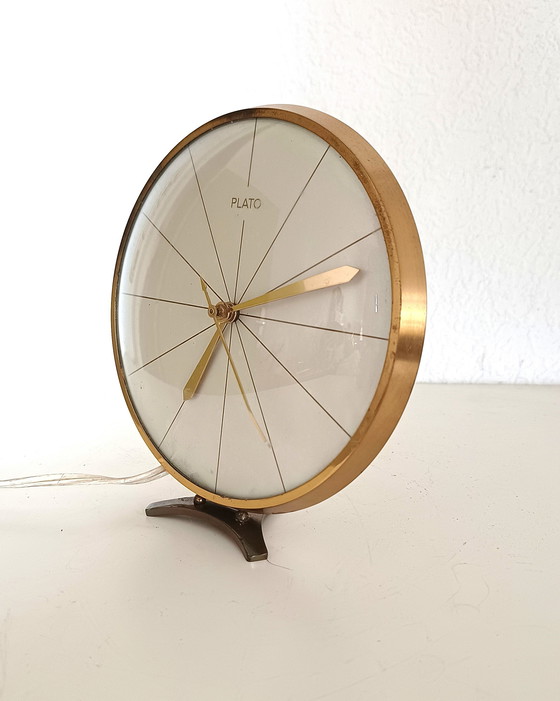 Image 1 of Plato Fifties Table Clock Electric