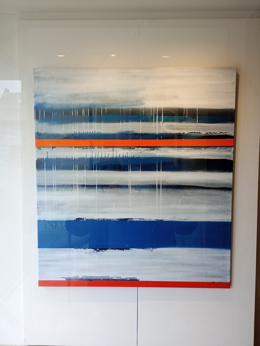 Mischtechnik auf Leinwand "@the sea" Alfie