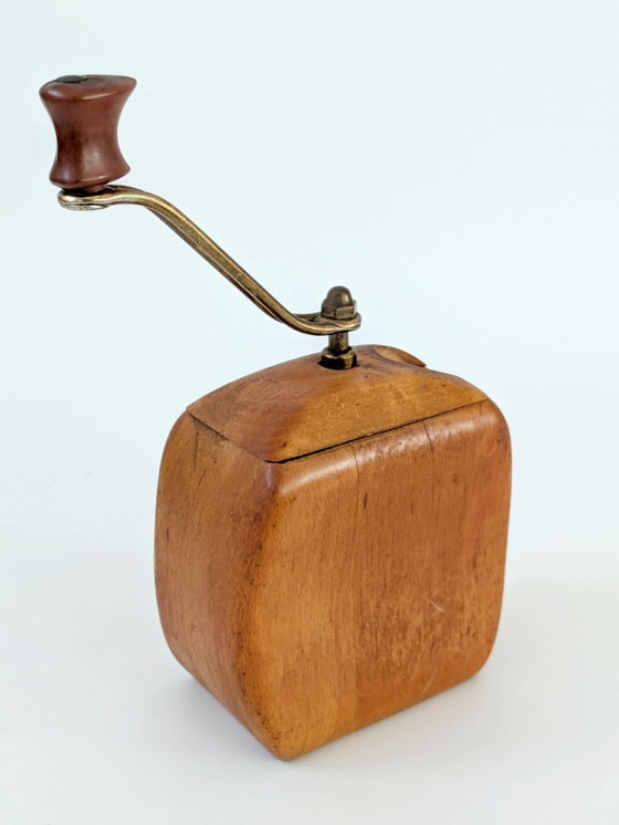 Image 1 of Rare 1950s Alexanderwerk “Perfekt” Coffee Grinder | Beechwood, Brass and Bakelite, Made in Germany