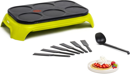 Tefal Crêpière électrique, 1000 W, Surface Antiadhésive, Fonction Thermospot, Crêpes, Pancakes, Fabriqué En France, Crep'Party C