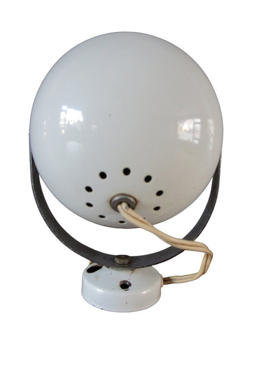 Image 1 of white eyeball lamp vintage