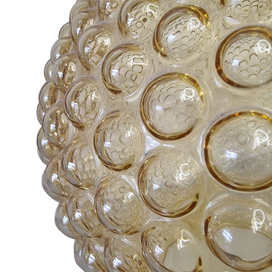 Image 1 of Paralume a bolle d'aria giallo vintage