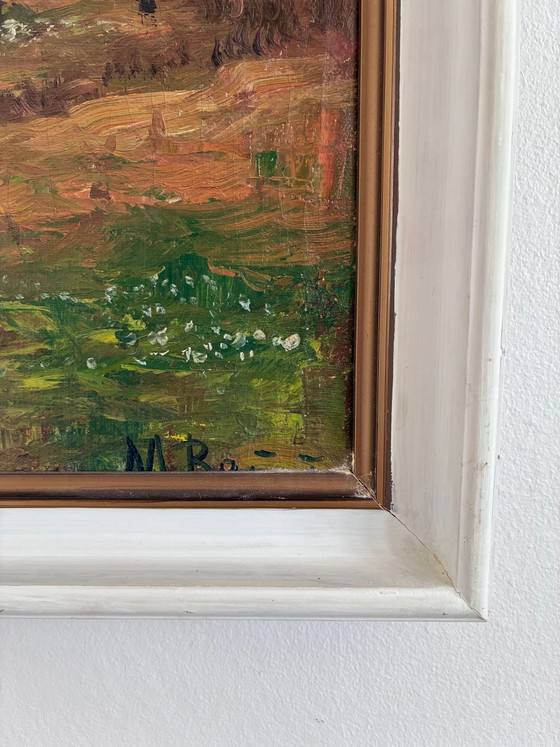 Image 1 of Vintage original forest landscape oil painting, circa 1960s