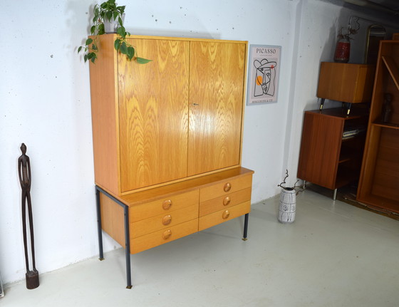 Image 1 of Mid Century Dresser Vintage Cabinet Highboard Hellerau Chest of Drawers