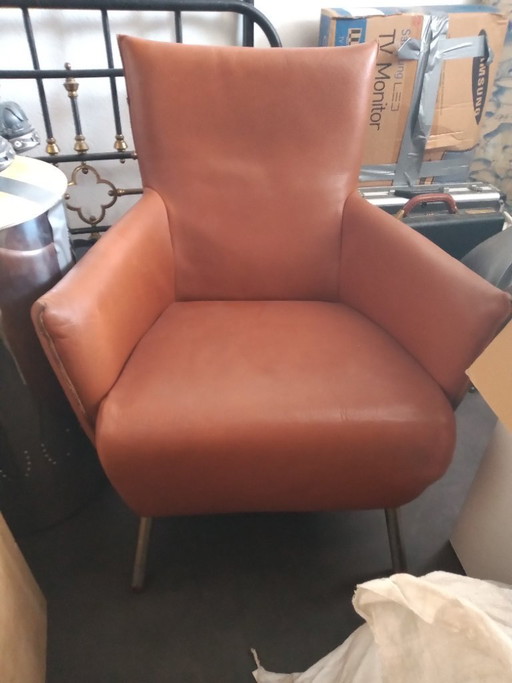 Sillón Label vd Berg en piel de arnés color natural