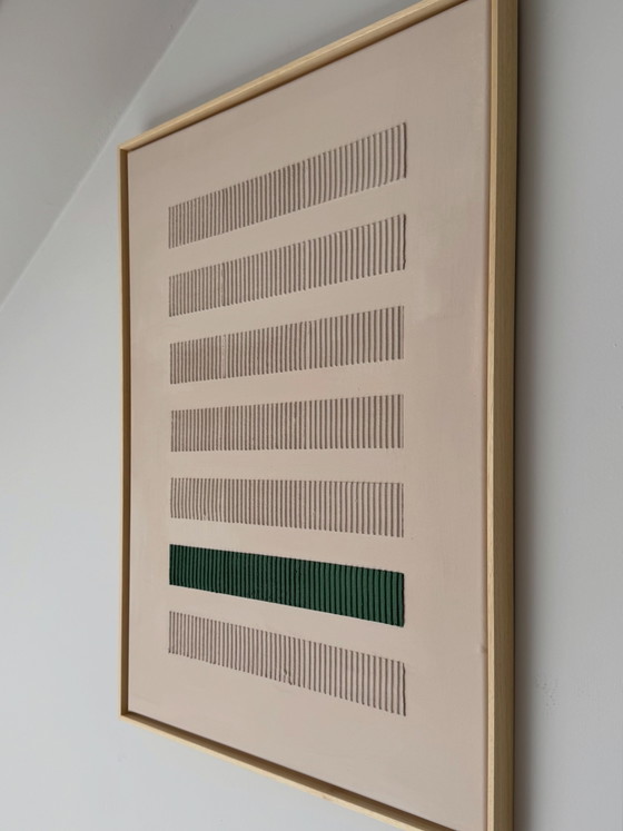 Vert & Beige 60x80 Cm | Peinture Abstraite Texturée Unique – Peintures et dessins, Canvas, Wood (photo 2 of 5)