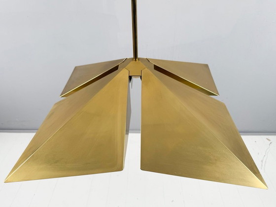 Image 1 of Lampada a sospensione/soffitto in ottone di Vereinigte Werkstätten, Germania, anni '70