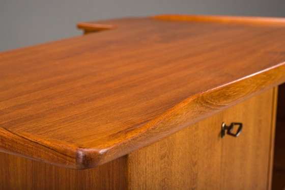 Image 1 of  Mid-Century Boomerang Desk in Teak by Peter Løvig Nielsen, Denmark, 1960s