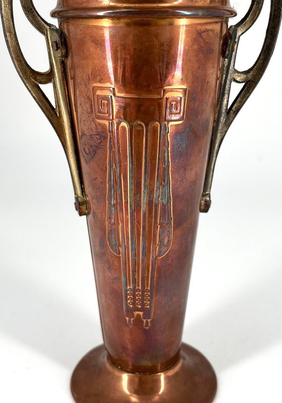 Image 1 of Decorative Copper Vase – Jugendstil / Art Nouveau Style, ca. 1900–1920