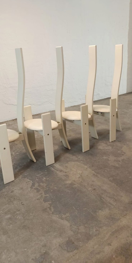 Image 1 of 4 x Vico Magistretti for Poggi Golem dining chairs
