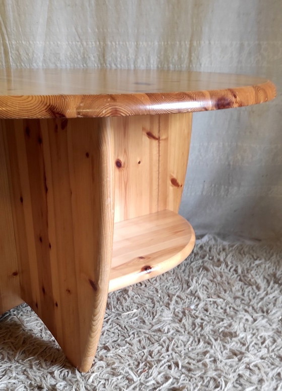 Image 1 of Round coffee table in solid pine - manufacturer BBN (Germany) - 1970s/80s