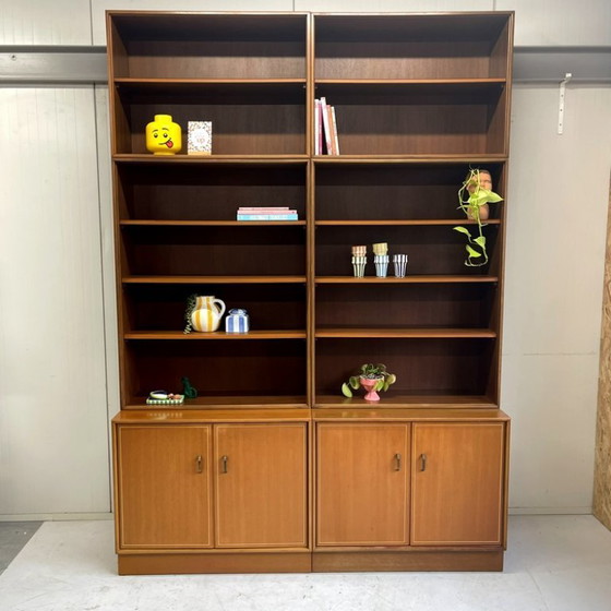 Image 1 of XL Modulaire Midcentury Kemkes Formule wandkast boekenkast vintage