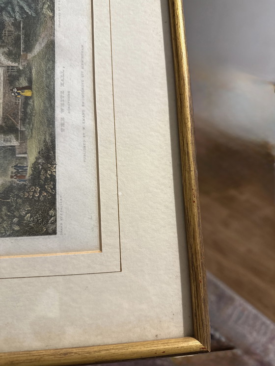 Image 1 of Antique 1830 Steel Engraving The White Hall, Shropshire 