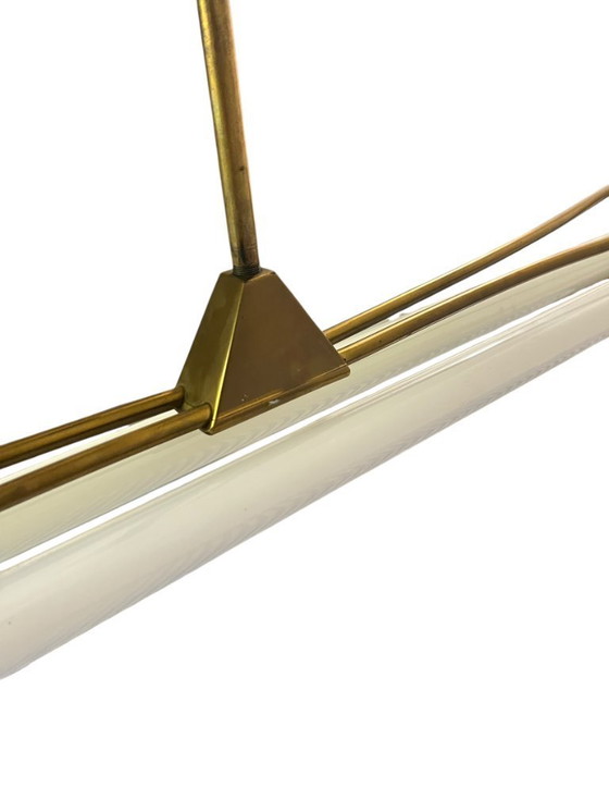 Image 1 of Kaiser & Co. (Idell) Lámpara de techo de latón industrial Art Decó/Bauhaus, años 30