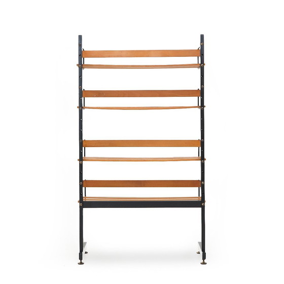 Image 1 of Librería de metal y fresno, años 60