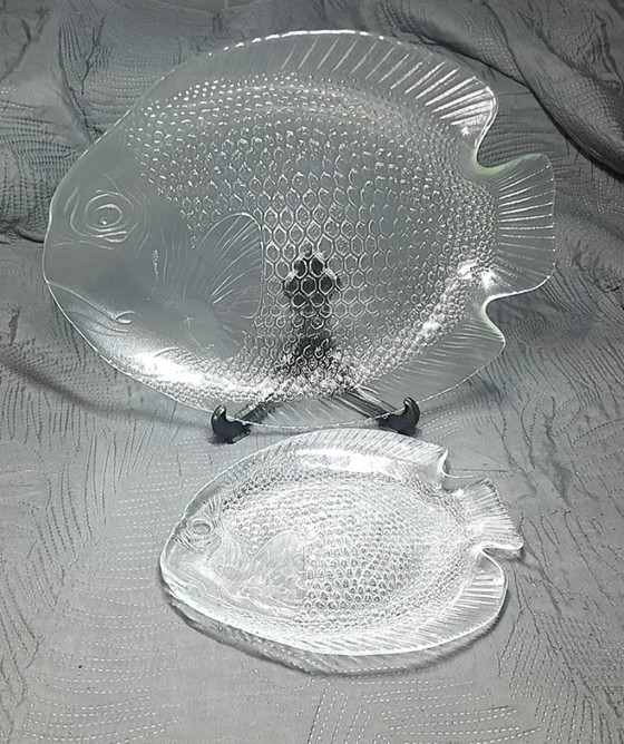 Image 1 of (W005) Vintage Arcoroc "Poisson" Vis Servies Set – Een Tijdloze Franse Klassieker!