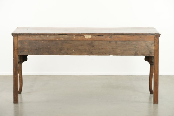 Image 1 of Antique English sideboard from the 18th century made of oak