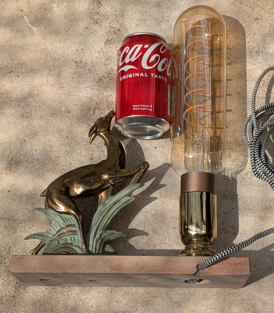 Image 1 of Art Deco Antelope Table Lamp restoration 1930s