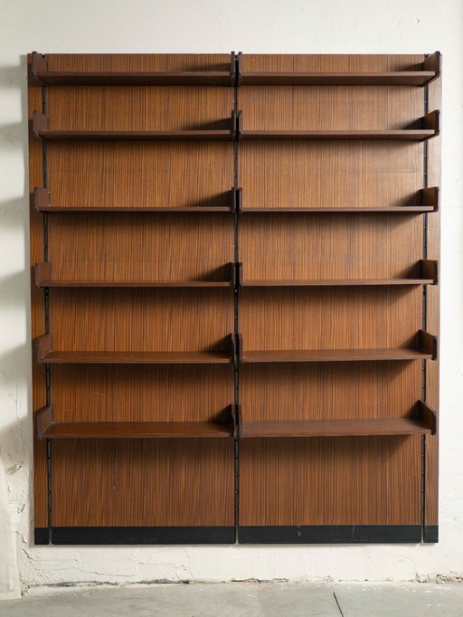 Mid Century Teak Wall Unit, Italy, 1960s