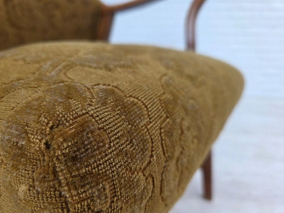 Fauteuil vintage danois des années 1960, en laine et bois de hêtre. – Textile, Wood (photo 5 of 14)