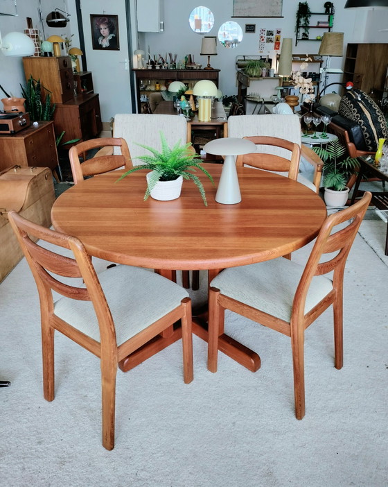 Vintage Danish teak extendable dining table 120cm, Rosengaarden – Wood (photo 10 of 15)