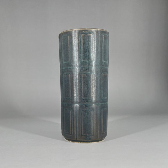 Image 1 of Mid-Century Relief stoneware vase by Göran Bäck for Arabia Finland, 1963