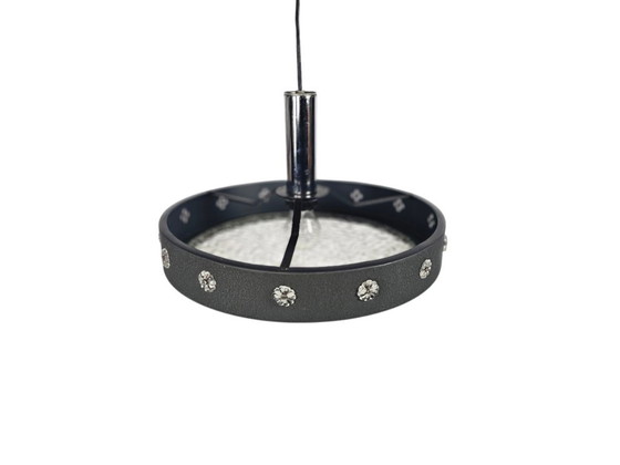 Image 1 of Lampada a sospensione vintage UFO di metà secolo - metallo - vetro - anni '70