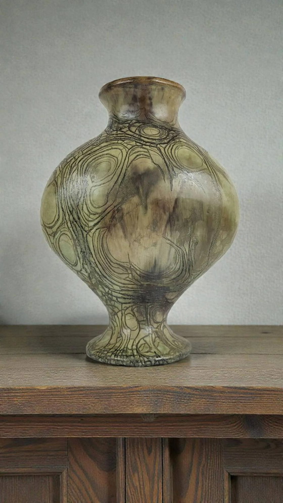 Steinzeugvase signiert Anne Marie Sybesma De Bay, auch bekannt als MIEP La Borne – Vasen, Porcelain (photo 11 of 11)