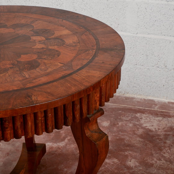Tavolo rotondo antico intarsiato e scanalato – Lampade da tavolo, Legno (photo 12 of 18)