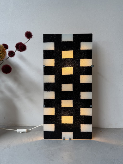 IKEA ceiling lamp - graphic glass design (1990s/2000s)