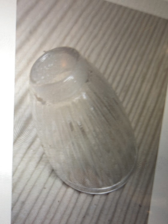 Image 1 of 2x G4 spring clip horseshoe lampshades transparent glass New!