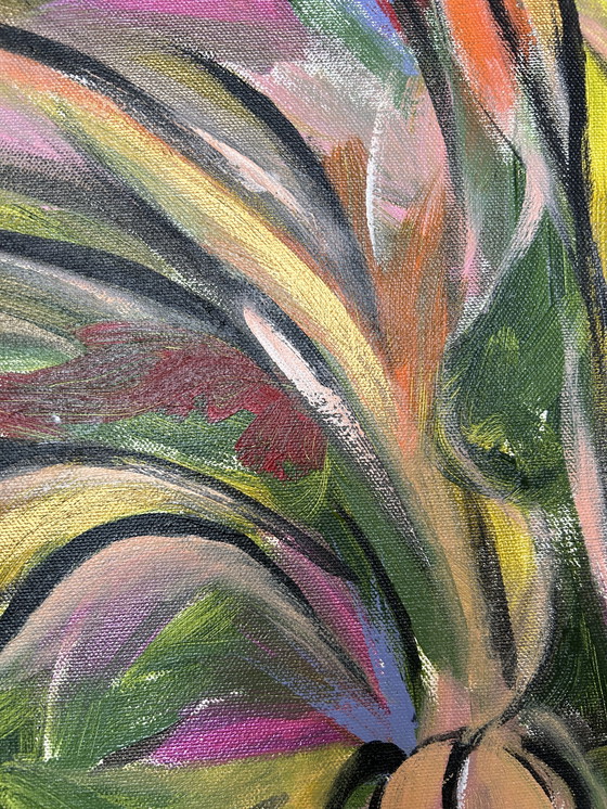 Image 1 of Schilderij acryl op katoen 100 x 100