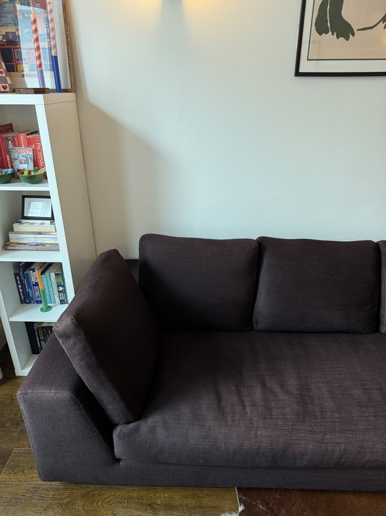Image 1 of Sofá esquinero modular de 2 piezas Minotti Andersen Line - marrón oscuro