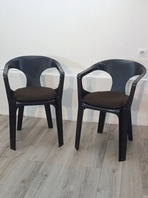 Coppia di poltrone disegnate da Henry Massonet per Stamp, 1974.