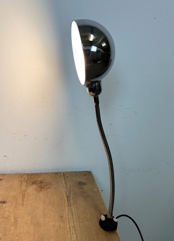 Image 1 of Vintage Chrome Italian Gooseneck Table Lamp, 1960s