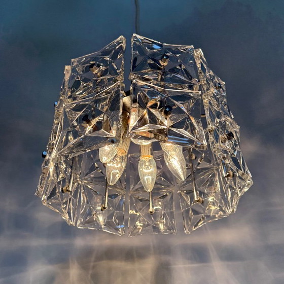 Lampada a sospensione in plexiglass, cromo, Kinkeldey, Lampade a sospensione, Trasparente, Space Age (foto 6 di 11)