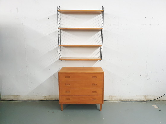 Image 1 of Nisse String für Strinning Wandschrank aus Kiefernholz, Schweden 1960er Jahre