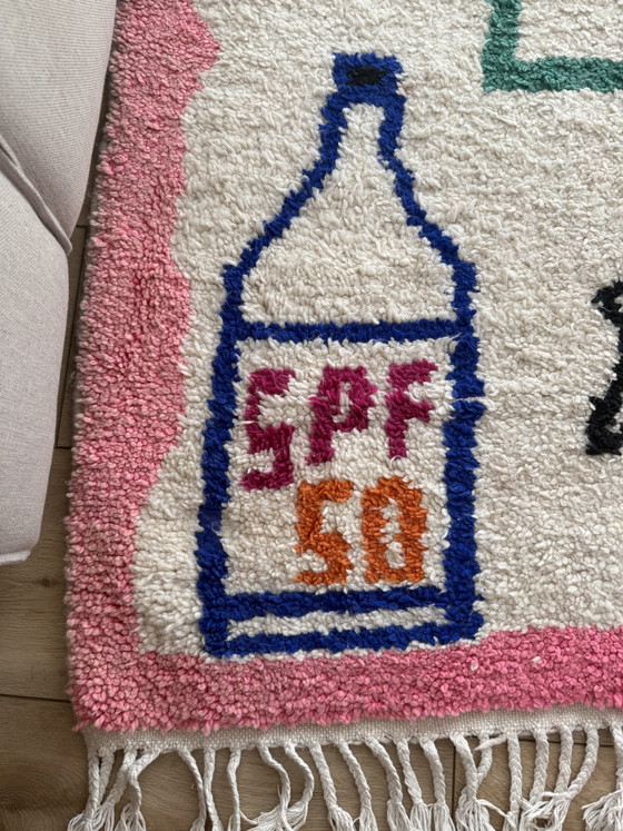 Image 1 of Einzigartiger, handgeknüpfter Wollteppich (2 m x 3 m) im tropischen skandinavischen Stil