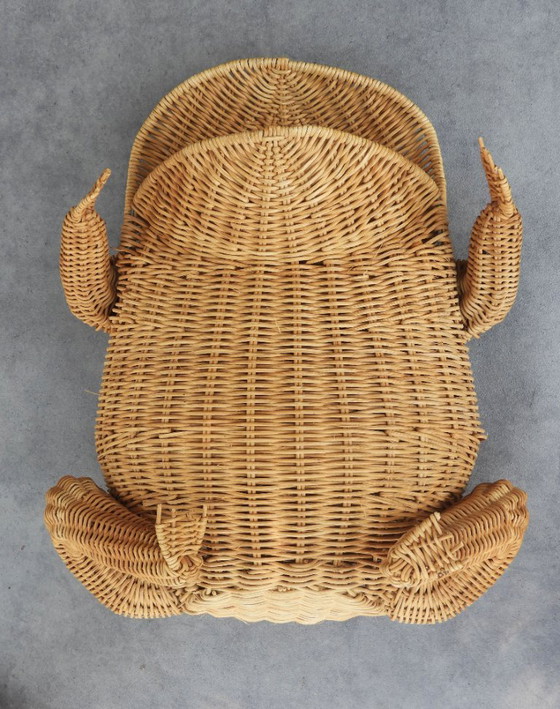 Panier Grenouille en Osier Français Olivier Cajan, circa 1970 – Porte-revues, Glass (photo 7 of 9)