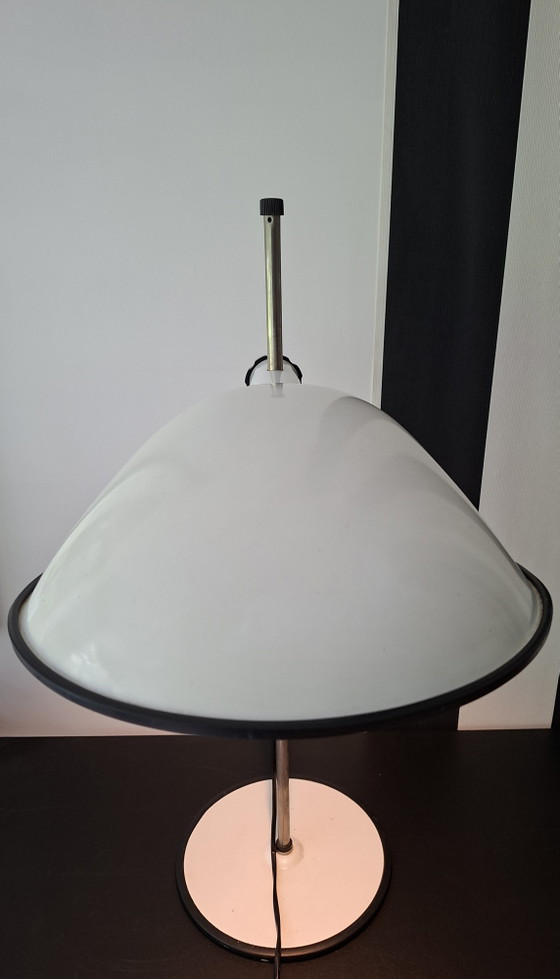 Dimensions: 43 W x 67 H x 26 D Ab Fagerhults Sweden White Table or Desk Lamp from the 1970s. – Metal, Plastic (photo 4 of 8)