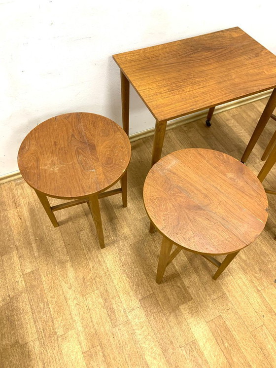 Image 1 of Tavolini ad incastro vintage di Paul Hundevad, design ceco, anni '60