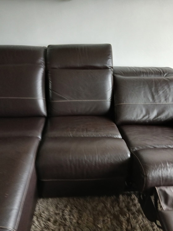 Image 1 of CHATEAUX D'AX Ledersofa mit Liegefunktion, Chaiselongue und elektrisch verstellbarer Liegefunktion