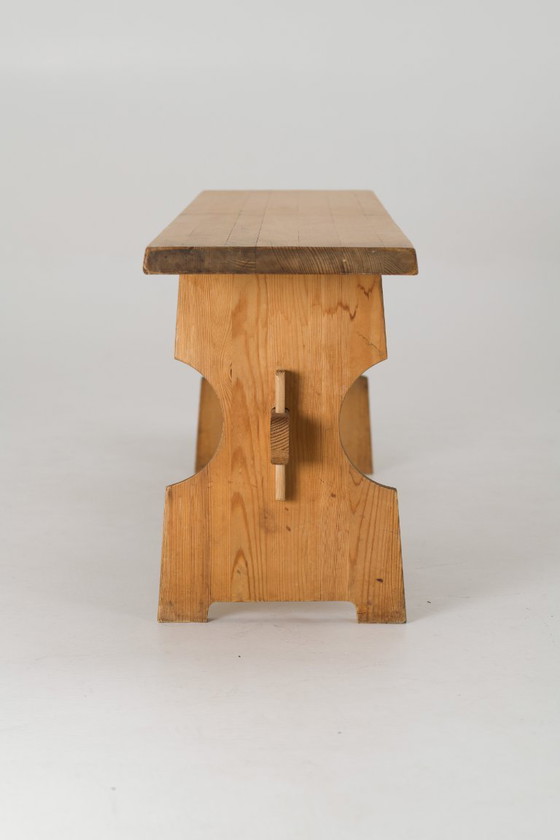 Image 1 of A pair of Mid-Century Brutalist Pine Benches